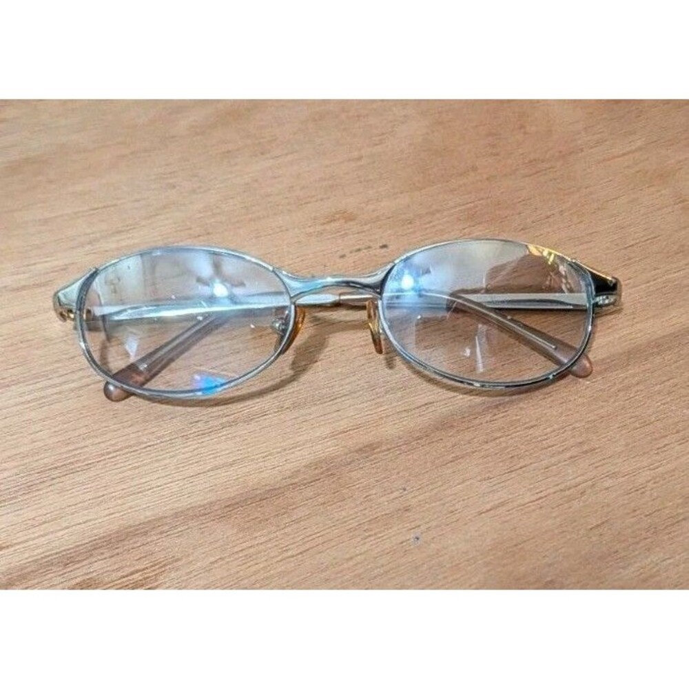 Fossil Eyeglasses Frame Silver Oval Metal MS3080110 51-19-130 Small